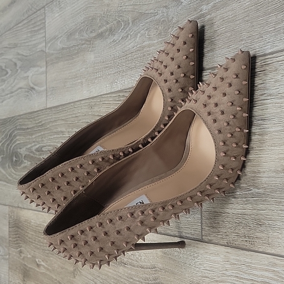 Steve Madden Shoes - Steve Madden Vala Mocha Studded/Spiked Stiletto Heels Size 7